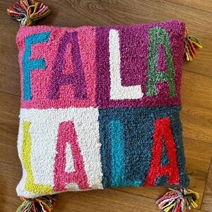 Anthropologie Colorful 'Fa La La' Decorative Pillow